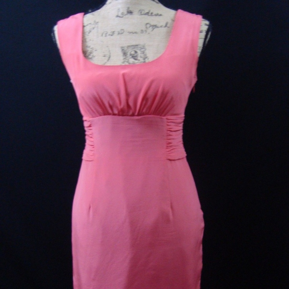 **NWOT Liquid Dress Sleeveless Ruched Sides